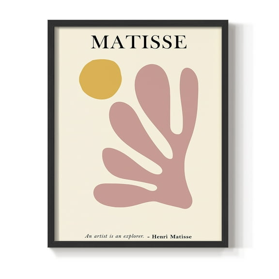 Matisse CDLXXX in Black Solid Wood Framed Print No Nail Hanging