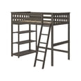 thumbnail image 3 of Max & Lily Solid Wood High Loft Bed,Twin Bed Frame For Kids With Bookcase and Ladder, Clay, 3 of 14