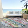 thumbnail image 6 of Addison Rugs Chantille Indoor/Outdoor Transitional Stripes Green Washable Round Rug, 8' x 8', 6 of 6