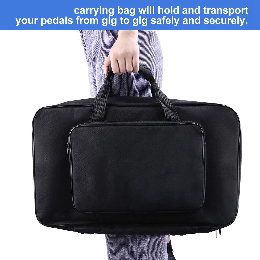 WM25 Guitar Pedalboard Guitar Effect Pedal Board Aluminum Alloy Pedalboard with Carrying Bag