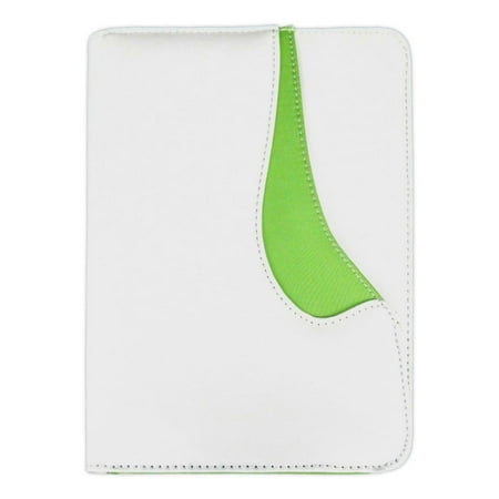 Sweda Leather Senior Padfolio with a Calculator, Business Portfolio with Lined Notepad and Pen Loop - Green