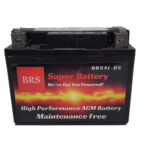 Supercharged 4L-BS 12v 4ah - OEM Replacement: YTX4L-BS, CTX4L-BS High Performance AGM PowerSports Battery For ATV's, Snowmobiles, Motorcycles, UTV's, Jet Skis, Dirt Bikes, etc.