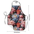 thumbnail image 2 of Pofeuu Rose Flowers Print Aprons with Pockets, Cute Aprons for Kitchen, Cooking, Server, Barber, Chef Apron, 2 of 7