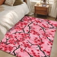 thumbnail image 4 of Area Rugs 2.7'x5', Chinese Flowers Carpet for Living Room Bedroom Dining Room, Spring Pink Peach Blossoms Floral Throw Kitchen Rugs Non Slip Washable Rectangle Indoor Outdoor Rugs, 4 of 8