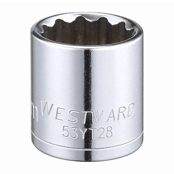 Westward Socket, Steel, Chrome, 20 mm 53YT28