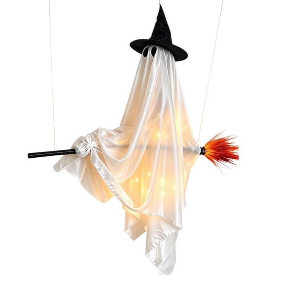 Zexumo Halloween Home Decor Hanging Ghost Decoration Flying Ornament(with Lights)