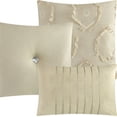 thumbnail image 4 of Lanco Honeycomb Shabby Chic 7 Piece Comforter Set, Taupe, Bed Size California King, Luxury, 4 of 7