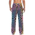 thumbnail image 4 of FORMRS Mens Pajama Pants with Pockets Sleepwear Lounge Bottoms Sizes S-2XL, Pink Wavy Plaid, 4 of 7