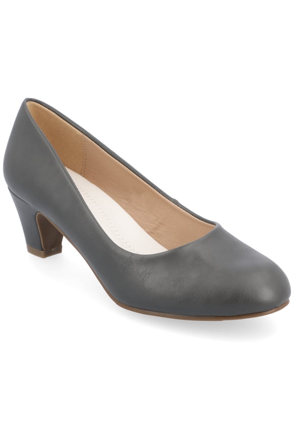 Womens Luu Comfort Insole Round Toe Low Block Heel Pumps, Widths Available
