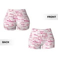 thumbnail image 5 of Kdxio Breast Cancer Ribbons Awareness Print Workout Shorts for Women Seamless Soft Smooth Gym Yoga Scrunch Active Shorts, 5 of 9