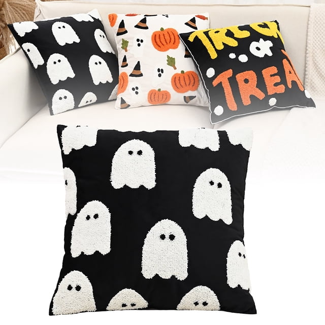 Exquisito Cojín Bordado, Cálido Y Cómodo, Para Decorar En Halloween.