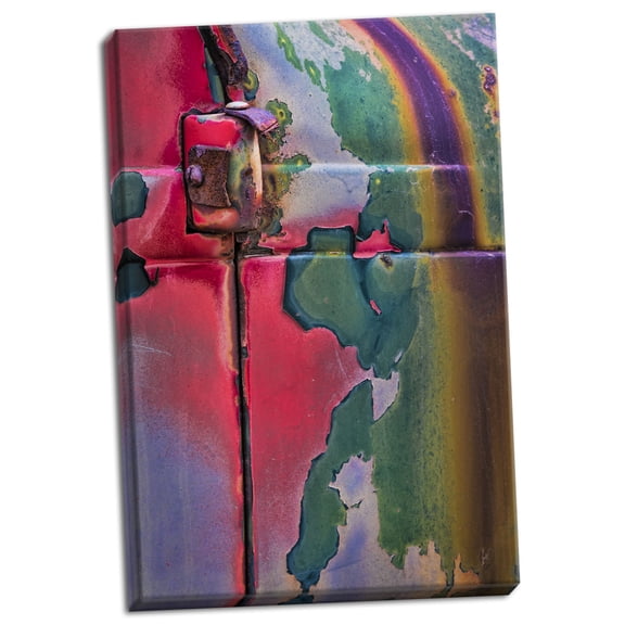 Gango Home Decor Layers of Color I by Kathy Mahan (Ready to Hang); One 24x36in Hand-Stretched Canvas