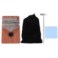 thumbnail image 1 of 17-Tone Kalimba Portable Sapele Thumb Piano with Hammer Beginner Musical Instrument, 1 of 4