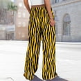 thumbnail image 4 of Roncen Women's Printed Wide Leg Pants - Casual Elastic Waist Trousers with DNatural​​string, Side Slits & Pockets, 4 of 8