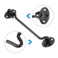 thumbnail image 4 of Uxcell 6 Inch Hook Eye Latch, Stainless Steel Privacy Hook and Eye Latch Gate Latch Lock, Black, 4 of 6