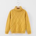 thumbnail image 3 of GYRATEDREAM Unisex Toddler Baby Thicken Turtleneck Sweater Pullover Kid Boys Girls Long Sleeve Warm Fleece Solid Color Knitted Tops Stretch Shirt Clothes for 1-8 Years, 3 of 8