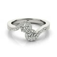 thumbnail image 3 of Courbe d'or 14k bande de style Deux diamants (5/8 cttw) Size 5, 3 of 4