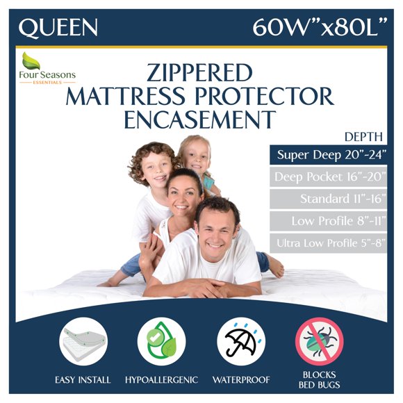 Super Deep Pocket Mattress Encasement - Queen - Z