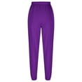 thumbnail image 5 of LEBONYARD Clearance Pants for Women Plus Size,Women's New Four Season Casual Solid Color with Pocket Drawstring Loose Fitting Home Clothes Pants Purple XL, 5 of 6