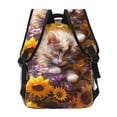 thumbnail image 4 of Easygdp Cute Cat Sunflower Mochila Ergonómica Versátil para Laptop - Múltiples Bolsillos, Correas Ajustables, Unisex para Escuela, Viajes y Actividades al Aire Libre-One Size, 4 of 5