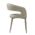 thumbnail image 6 of Morden Fort Barrel Dining Chairs Set of 4, Griege Leather Accent Chair with Round Back, Metal Frame, Kitchen Chairs Set of 4, 6 of 6