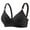 Black, variant on Women's Bras Wireless Under $5 Embroidery Back Buckle Thin Style Ventilate Bra Without Steel Rim