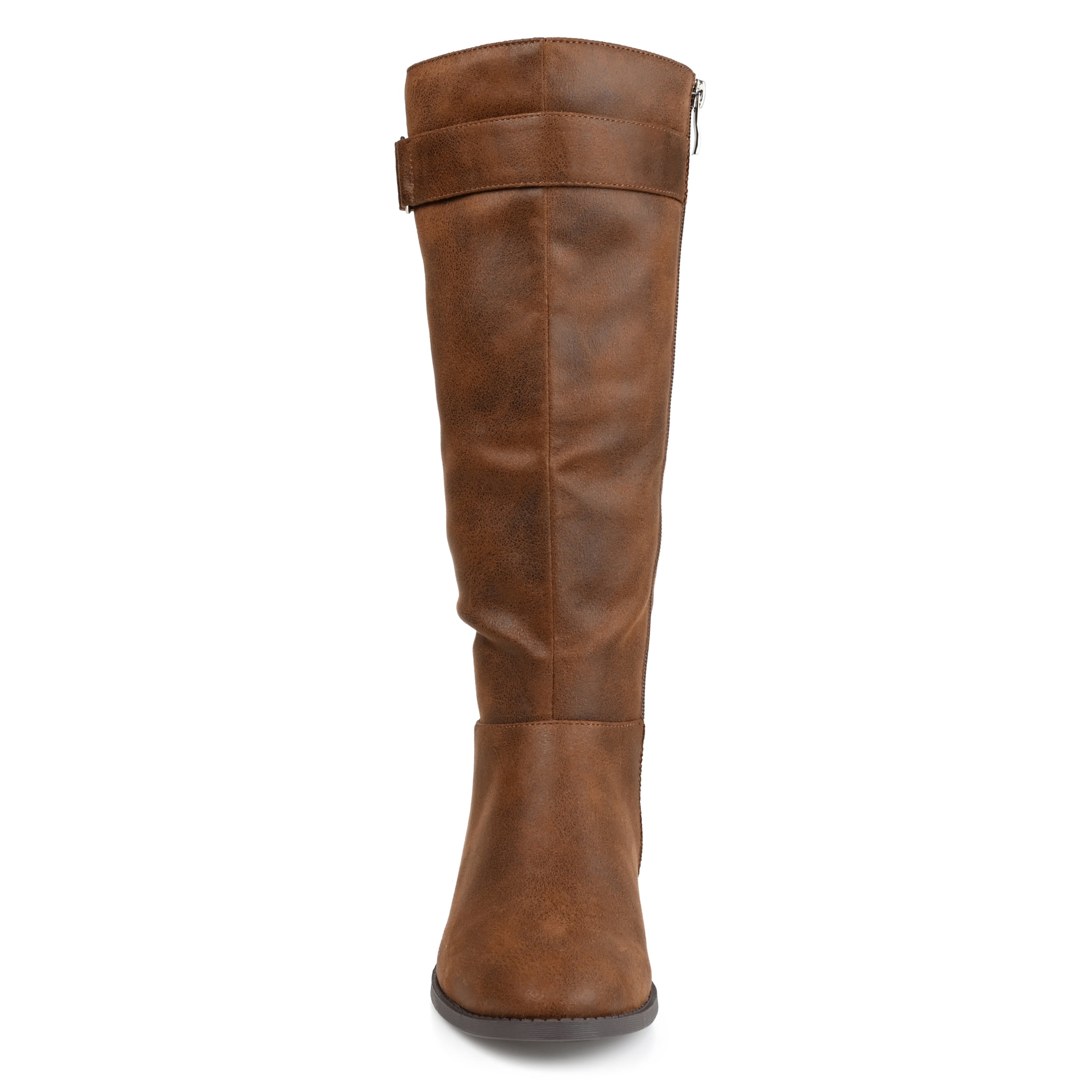 Journee Womens Lelanni Wide Calf Stacked Heel Knee High Boots