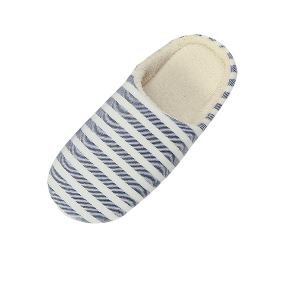 Details about   Cotton Winter Slippers For Men Women Indoor Flat Shoes Striped Patterns Footwear