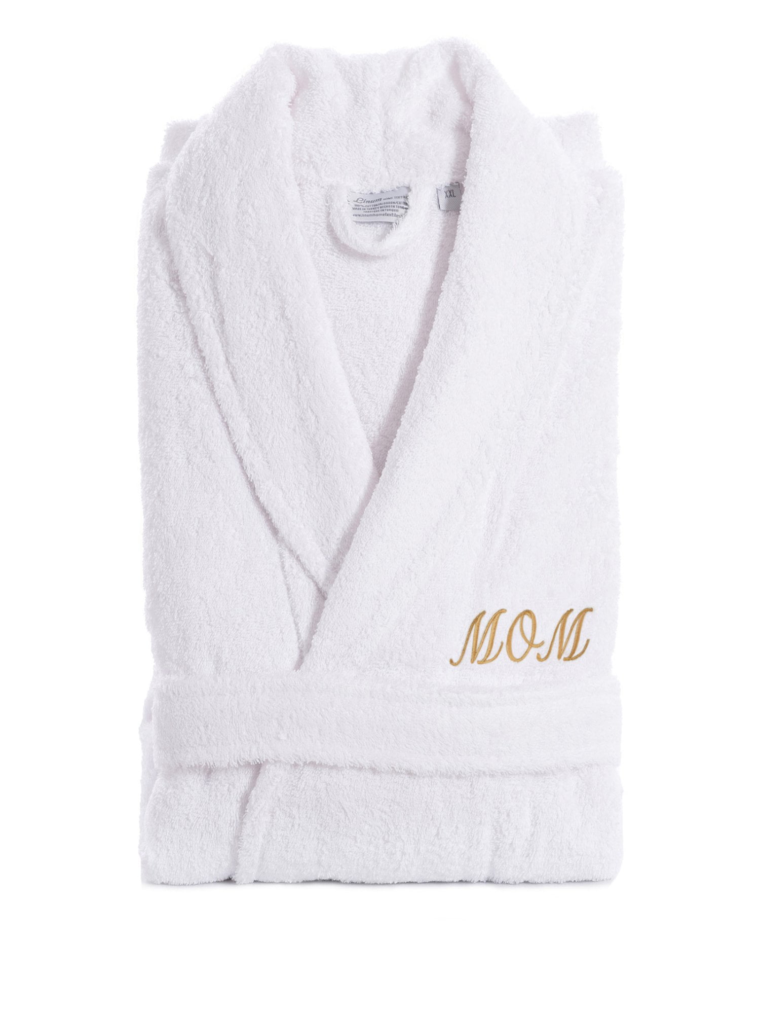 Linum Home Mom Embroidered Terry Bathrobe