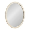 thumbnail image 5 of Kate and Laurel Rahfy Boho Round Rattan Mirror, 28 Inch Diameter, White, Decorative Circle Mirror with Wrapped Authentic Rattan Frame for Vanity Bathroom Mirror, 5 of 10