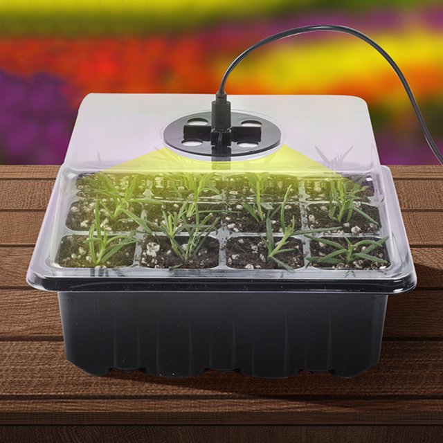 5 unids/set macetas de vivero bandeja de cultivo de plantas reutilizable suministros de cultivo (negro)