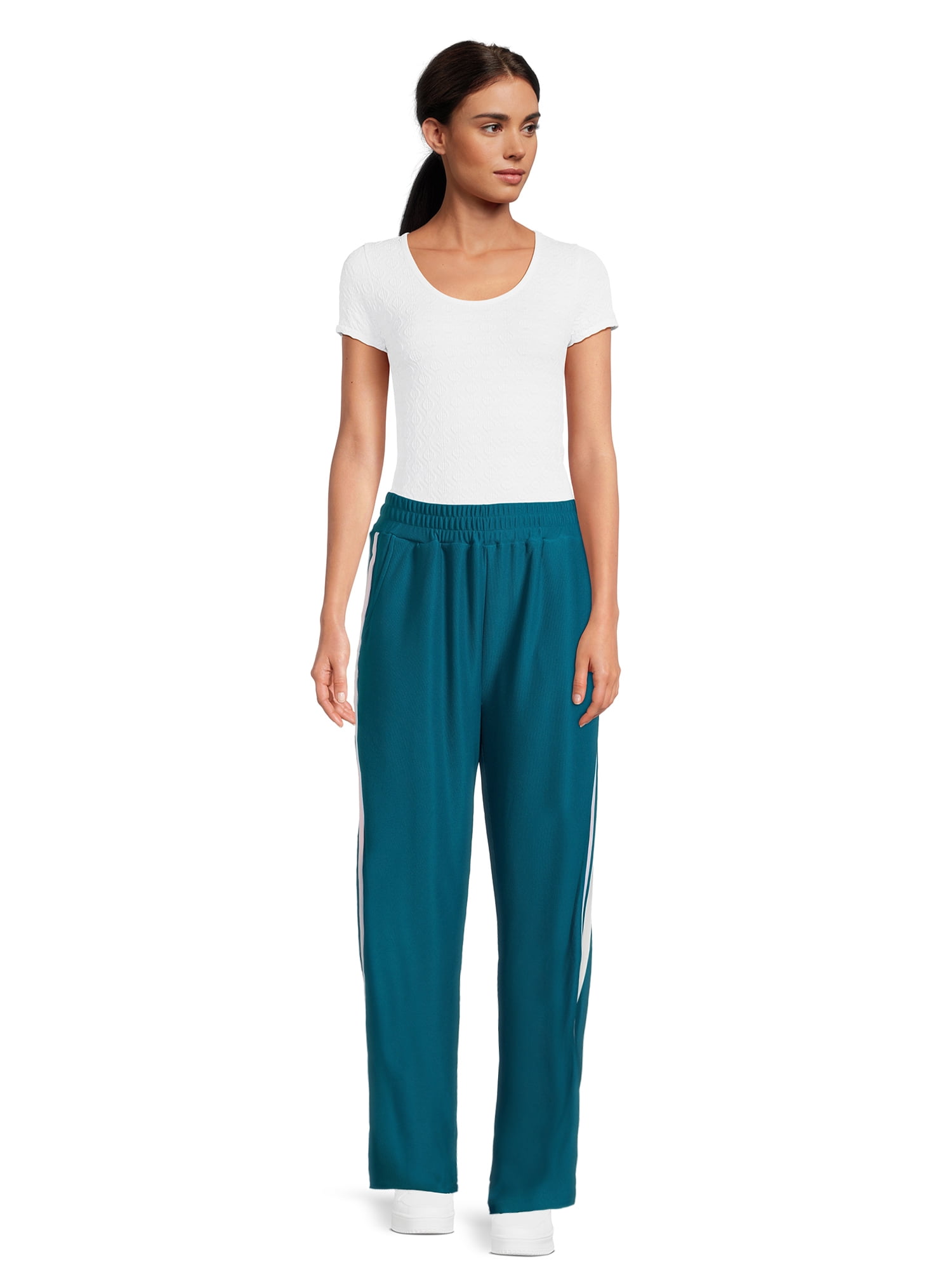 Self Esteem Juniors Knit Track Pants with Side Striping, 30.25" Inseam, Sizes S-XL