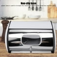 thumbnail image 4 of Bread Box, Stainless Steel Bread Storage Bin Container Roll Up Lid Bread Box With Clear Window, Countertop Bread Holder Dry Food Storage Container For Kitchen Home, 4 of 8