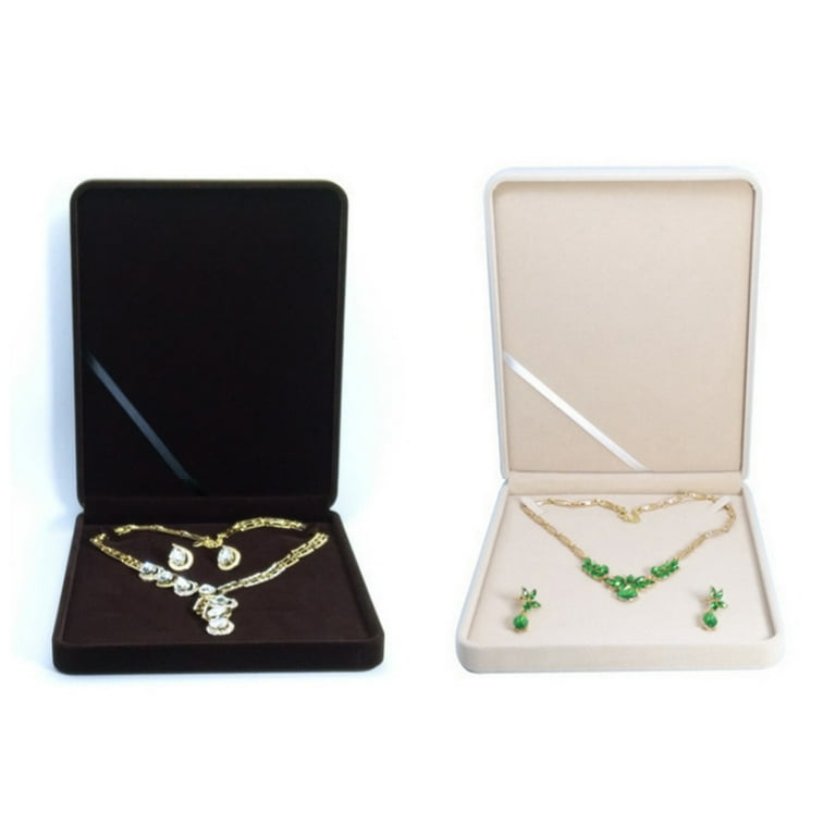 Buy wholesale Denise velvet jewelry box - Navy blue