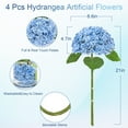 thumbnail image 5 of 4PCS Real Touch Hydrangea Artificial Flowers, 17.7" Full Faux Hydrangea Flowers Latex Fake Spring Summer Flowers for Home Party Floral Arrangements Wedding Bouquets Centerpieces Outdoor Decor, 5 of 6