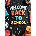 thumbnail image 4 of Colorful Welcome Back to School Banner Backdrop with School Supplies Elements Party Decorations for Classroom Decor School Events Photo Backdrop, 4 of 8