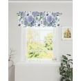 thumbnail image 2 of Rdsfhsp Hydrangea Curtain Valance Window Treatment Purple Hydrangea Flowers Watercolor Leaf Rod Pocket Short Window Valance for Kitchen Living Room Bedroom 54 x 18 Inch, 1 Panel, 2 of 5