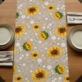 thumbnail image 5 of Table Runners 70 Inches Long Dress Scarves, Brown Yellow Sunflower Farmhouse Coffee/Dining/Kitchen Table Decor, Holiday Table Runner, Summer Botanical Farmhouse Floral 13x70 Inch, 5 of 9