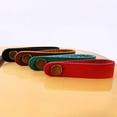 thumbnail image 5 of UDIYO Faux Leather Guitar Neck Headstock Strap Holder Button Lock with Metal Fastener, 5 of 7