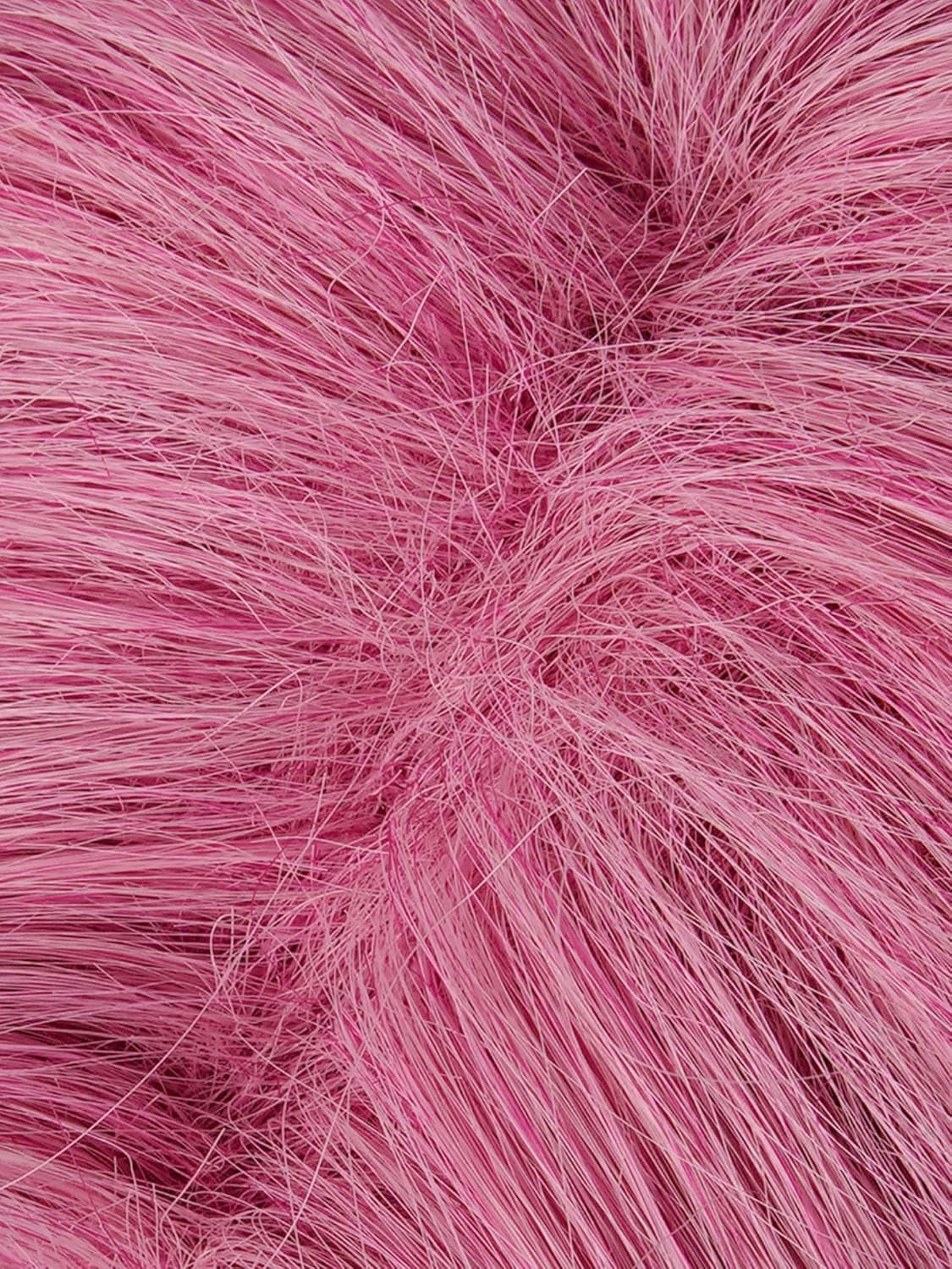 GOBWCOT Pink Wig Dark Pink Spiky Layered Wigs 18.9"Synthetic Hair for Men Party Daily