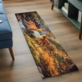thumbnail image 3 of 2'x6' Rug Runners for Hallways Kitchen, Orange Cute Deer Non Slip Entryway Beside Floor Carpet Runner, Vintage Forest River Elk Washable Laundry Room Bedroom Throw Rugs Mat for Family Pet, 3 of 8