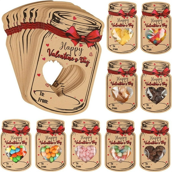 Gifts For Men 24 PCS Drift Bottle Shape Greeting Cards Valentine's Day Cards With Transparent Bag Exchange Cards Birthday Valentine's Day Cards Kids
