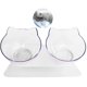 thumbnail image 2 of orejas de gato cuencos dobles transparentes para gatos y perros protección para el cuello cuencos dobles-cuencos transparentes Zhivalor LN-0536, 2 of 7