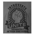 thumbnail image 2 of 9 Crowns Tees Introverts Unite Funny Antisocial Graphic Tee Shirt (Unisex Metal, 2XL), 2 of 3