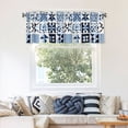 thumbnail image 7 of Drapery Wear Rod Short Curtain 54x18in Filter With Light Feature For Easy Installation Rod Free For Bedroom Kitchen Bathroom\r\n Aliceblue Geometric Patterns_2, 7 of 7
