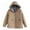 Khaki, variant on Black and Friday Oversized Fayshow0 Womens Parkas with Hood Lightweight Women Warm Pocket Coat Turn Down Collar Long Jacket Winter Down Parkas Black