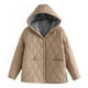 thumbnail image 1 of Parkas de manga larga para mujer, abrigo cálido con bolsillo, chaqueta larga con cuello vuelto, abrigo de invierno de plumón para mujer, 1 of 5