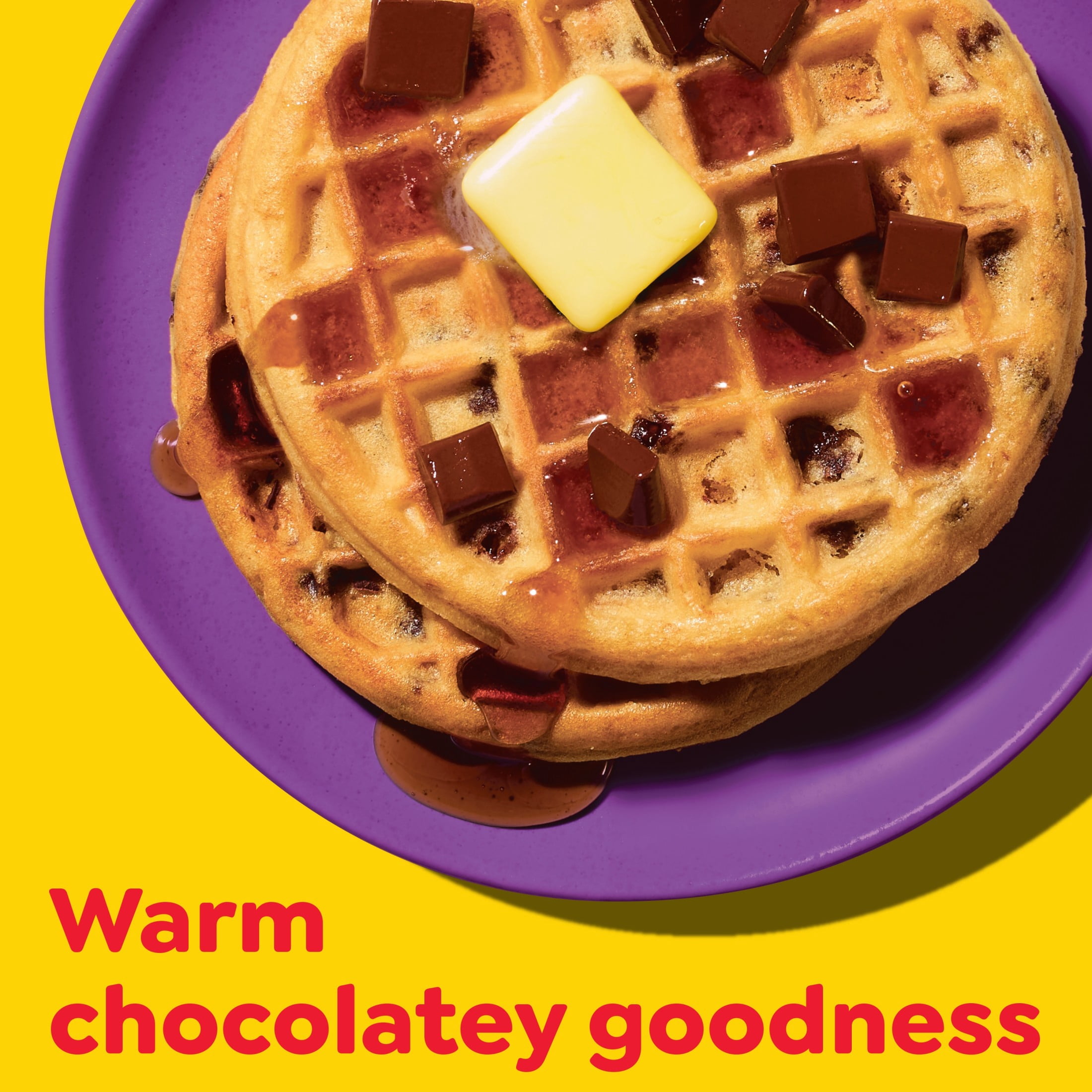 Eggo Chocolatey Chip Waffles, Breakfast Food, 29.6 oz, 24 Count (Frozen)