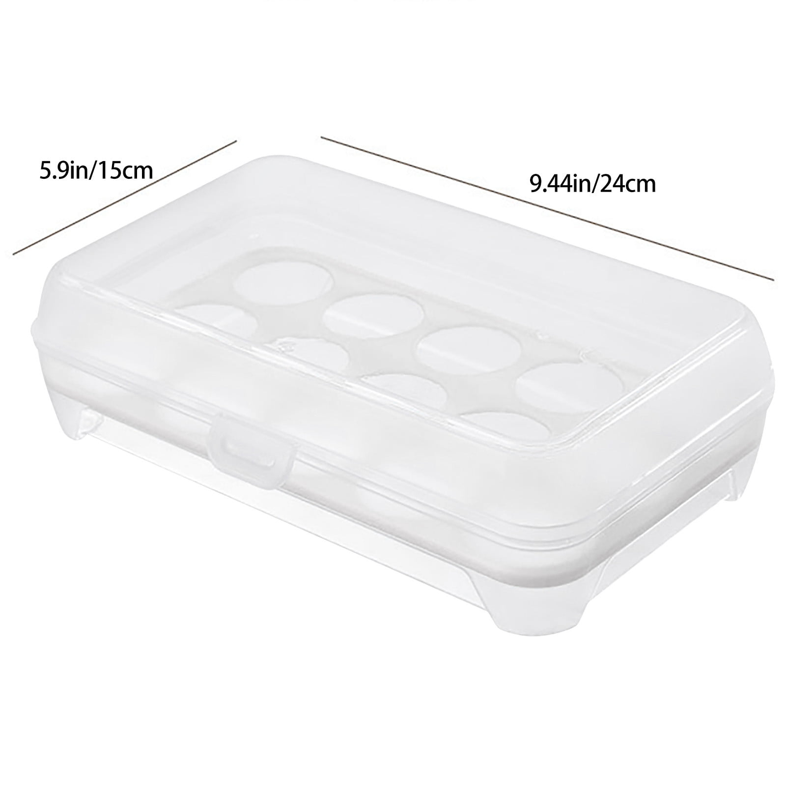 THHEIC Large Capacity Egg Storage Container for Refrigerator, Clear Plastic Egg Holder Organizer Bins with Handles, Keeps 20+ Eggs Fresh, Stackable and Easy to Clean Fridge Organizer