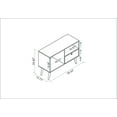 thumbnail image 5 of Manhattan Comfort Bromma 35" TV Stand in Oak and Aqua, 5 of 5